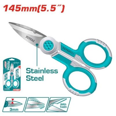 Kéo thợ điện 145mm  hiệu Total THT1155871