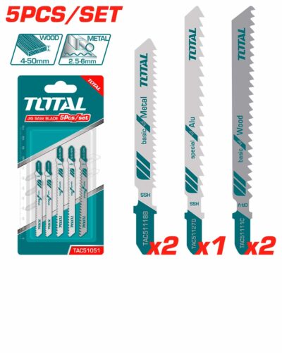Bộ 5 Lưỡi Cưa Lọng Hiệu Total TAC51051
