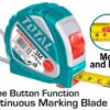 Thước Dây Thép Nền Vàng Hiệu Total TMT126031