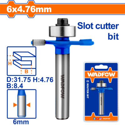 Mũi phay gỗ cắt rãnh 6x6x5mm Hiệu WADFOW WRG4404