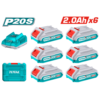 Bộ 6 Pin TFBLI20011 Và 1 Sạc TFCLI2001 Dùng Pin Lithium-Ion 20V