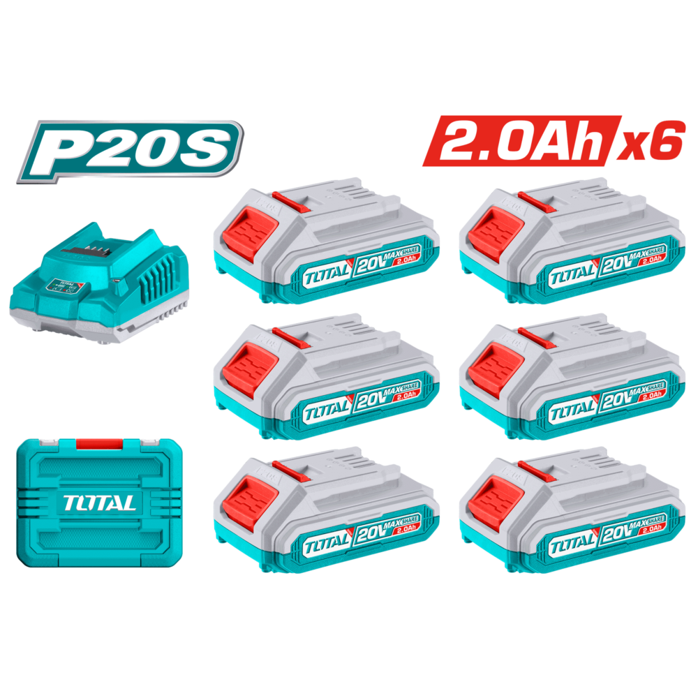 TFBCLI20611 Bộ 6 Pin TFBLI20011 Và 1 Sạc TFCLI2001 Dùng Pin Lithium-Ion 20V