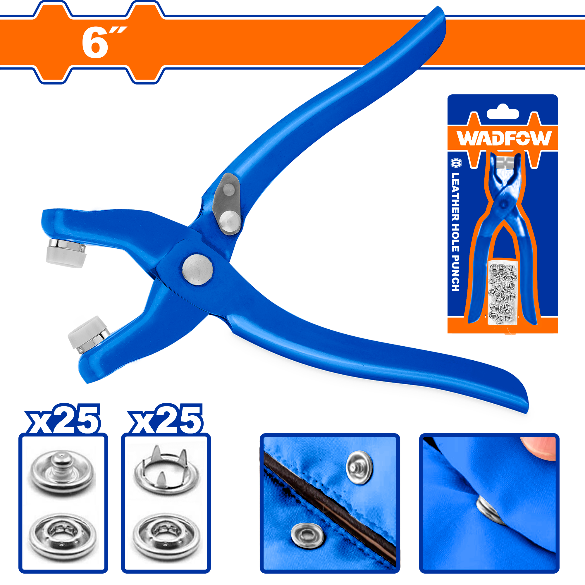 WLH4601 Kềm Bấm Khuy Áo 6″ Wadfow WLH4601