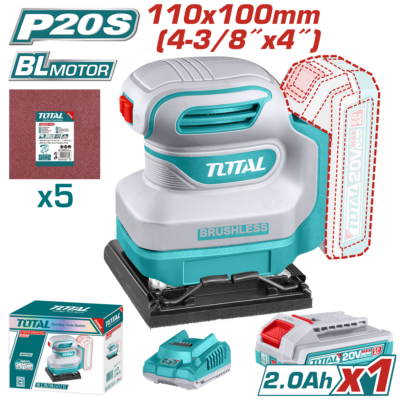 Máy chà nhám cầm tay dùng pin Lithium-Ion 20V Total TSHSLI20241