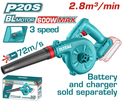Máy thổi bụi không chổi than dùng pin lithium-ion 20V Total TABLI2068