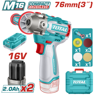 Máy đánh bóng cầm tay dùng pin Lithium-Ion 16V Hiệu Total TAPLI1676