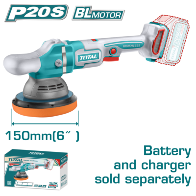 Máy đánh bóng không chổi than dùng pin Lithium-Ion 20V (không kèm pin & sạc) Total TAPLI2015