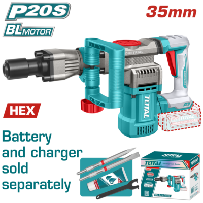 Máy đục bê tông không chổi than dùng pin 20V Total TDBLI20358