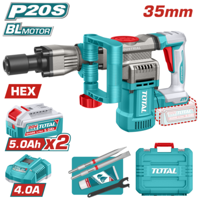 Máy đục bê tông cầm tay không chổi than dùng pin Lithium-ion 20V Total TDBLI203582