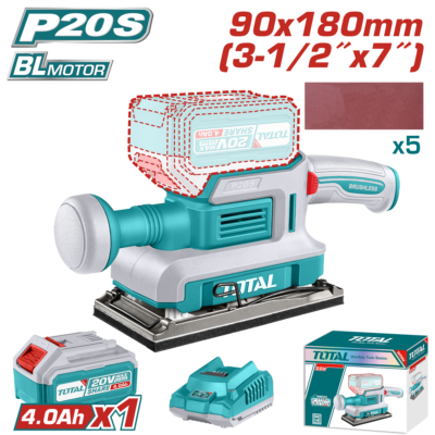 Máy chà nhám chữ nhật cầm tay dùng pin Lithium-ion 20V Total TFSLI20311