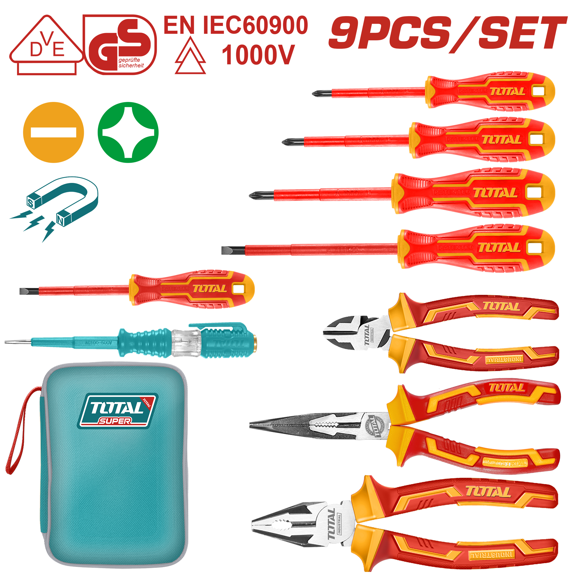 Bộ 9 dụng cụ cách điện Total THKIST3092