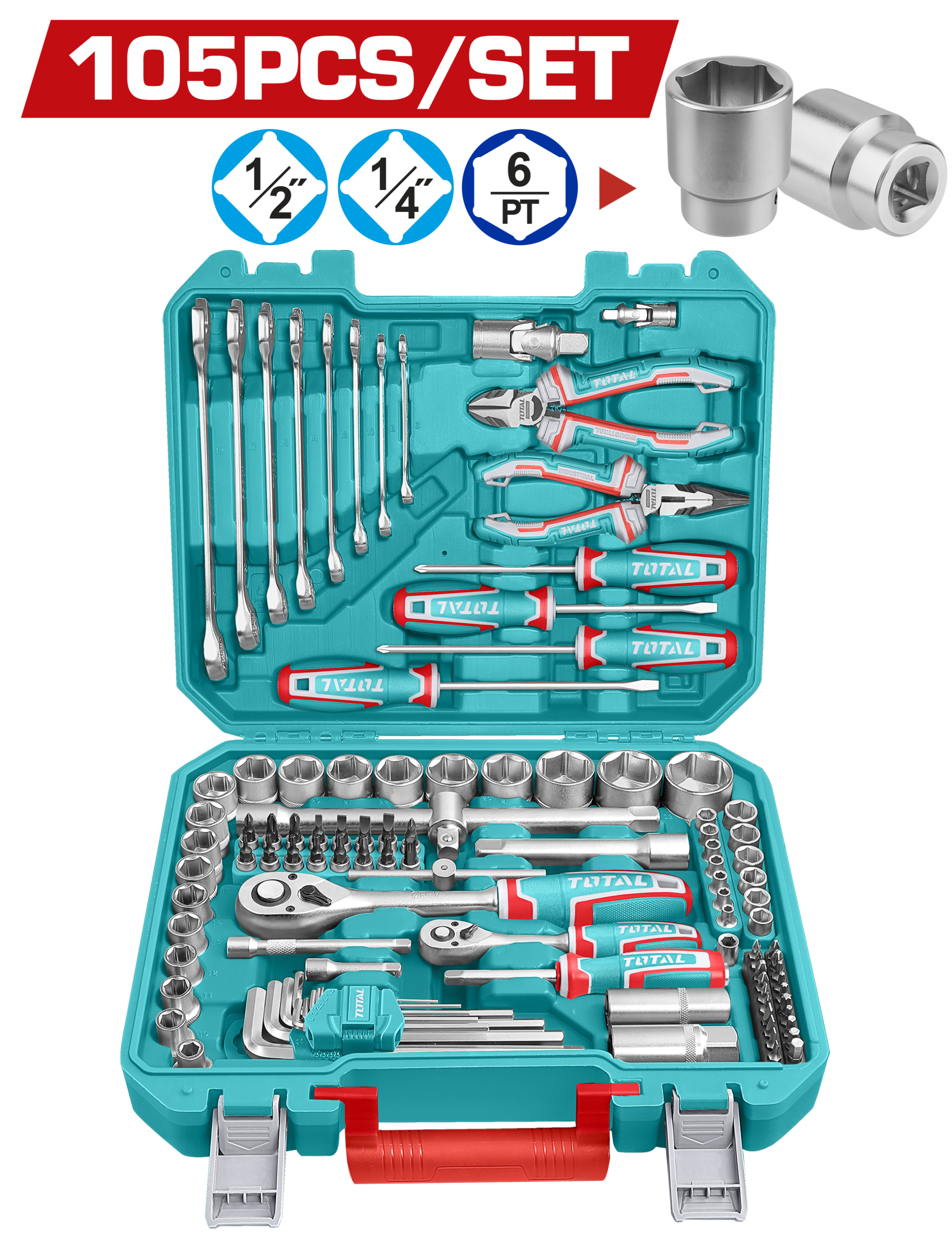 Bộ 105 dụng cụ Total THKTHP61057