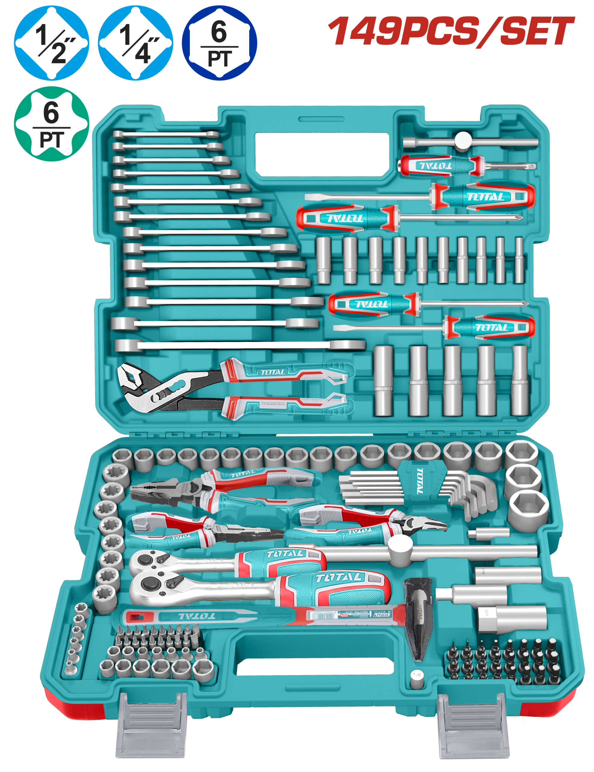 Bộ 149 công cụ kết hợp Total THKTHP61497