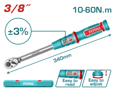 Cần siết lực cài đặt sẵn 3/8 inch Total THPTW3860N6