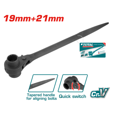Cờ lê đuôi chuột tuýp đôi 19x21mm hiệu Total THTRSW19211