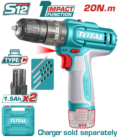 Máy khoan búa dùng pin 12V (không kèm sạc) Total TIDLI12206