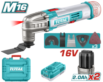 Máy cắt gọt đa năng cầm tay không chổi than dùng pin Lithium-ion 16V Total TMLI16222