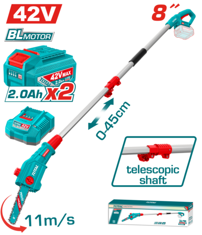Máy cưa cắt cành trên cao không chổi than dùng pin 42V Total TPSLI42281