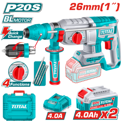 Máy khoan động lực cầm tay không chổi than dùng pin Lithium-ion 20V Total TRHLI202689
