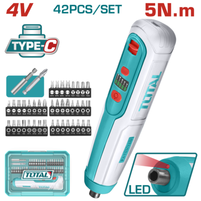 Máy siết vít dùng pin Lithium-Ion 4V Total TSDLI0406