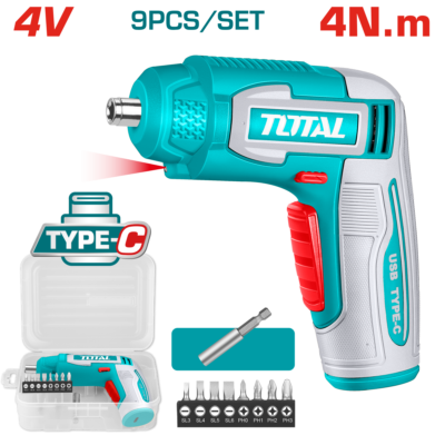 Máy siết vít cầm tay dùng pin Lithium-ion 4V Total TSDLI0458