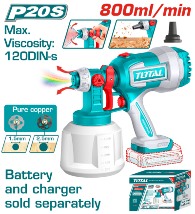 Máy phun sơn dùng pin Lithium-ion 20V Total TSGLI2004