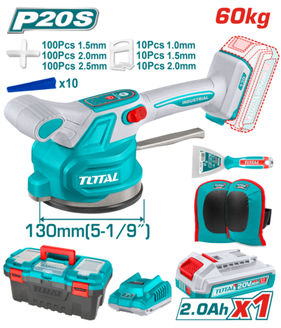 Máy rung ốp lát gạch cầm tay dùng pin Lithium-ion 20V Total TTVLI20018