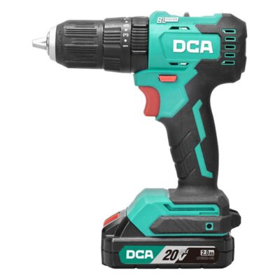 Máy khoan động lực dùng pin 20V không chổi than 13mm (kèm 1 pin 2.0Ah, sạc) Hiệu DCA ADJZ2050iDM