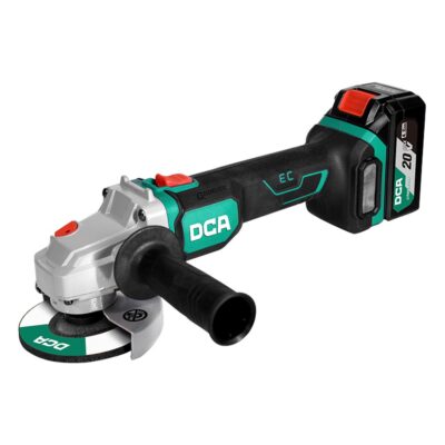 Máy mài góc dùng pin 20V không chổi than 125mm (kèm 2 pin 4.0Ah, sạc) Hiệu DCA ADSM06-125EM