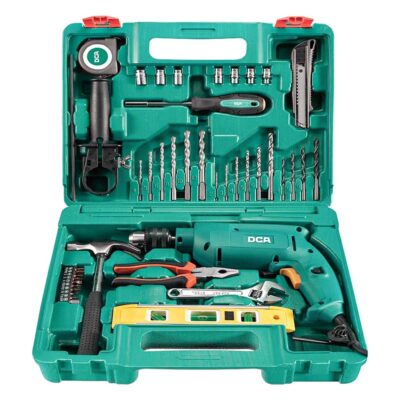 Máy khoan búa 13mm công suất 500W (kèm bộ dụng cụ, vali nhựa) Hiệu DCA AZJ04-13