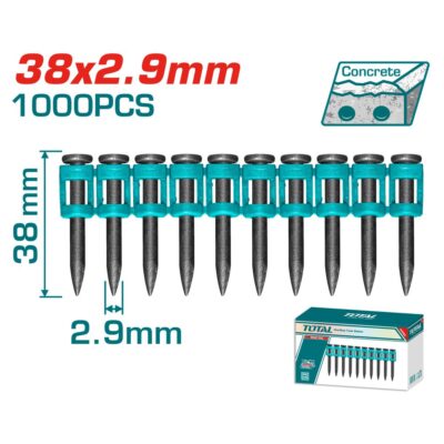 Bộ 10 đinh bê tông 38mm Hiệu TOTAL TAC02381