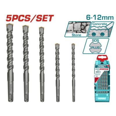 Bộ 5 mũi khoan bê tông đuôi gài Hiệu TOTAL TAC190501