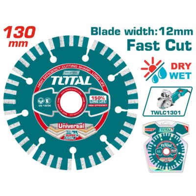 Đĩa cắt khô phủ hợp kim nhân tạo 130mm Hiệu TOTAL TAC2111301