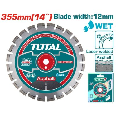 Đĩa cắt nhựa đường hàn laser 355mm Hiệu TOTAL TAC2113553