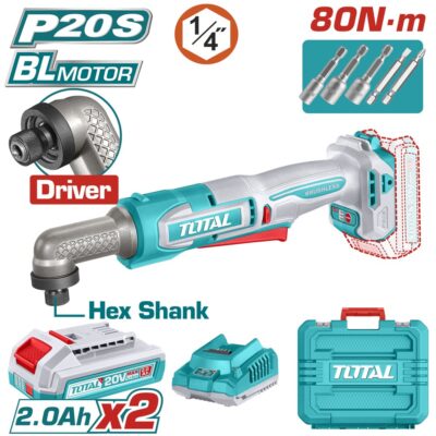 Máy siết vít góc cầm tay không chổi than dùng pin Lithium-ion 20V Total TAIRLI208