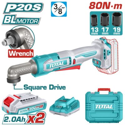Máy siết buloong góc cầm tay không chổi than dùng pin Lithium-ion 20V Total TAIWLI208