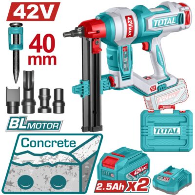 Máy bắn bê tông cầm tay không chổi than dùng pin Lithium-ion 42V Total TCNLI420602