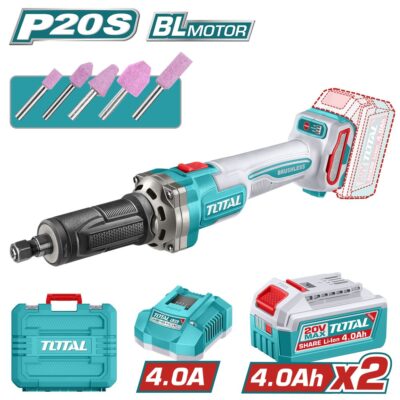 Máy mài khuôn cầm tay không chổi than dùng pin Lithium-ion 20V Total TDGLI20012