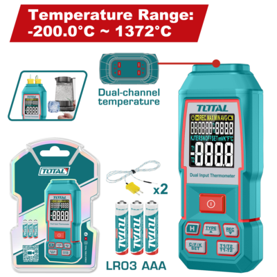 Nhiệt kế hai đầu dò Hiệu TOTAL TETHT032