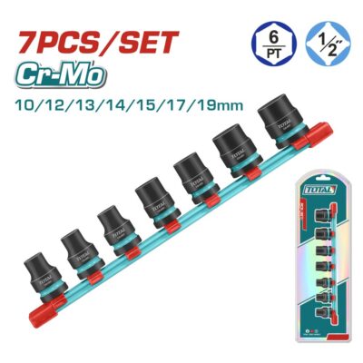Bộ 7 đầu tuýp Impact DR 1/2 inch Hiệu TOTAL THKISD12073
