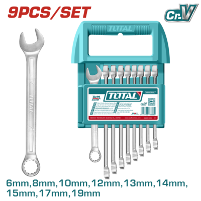 Bộ 9 cờ lê vòng miệng 6-19mm Hiệu TOTAL THT103296