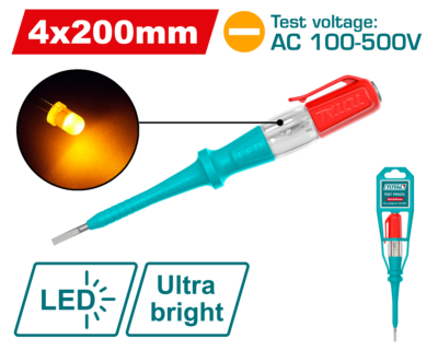 Bút thử điện 4x200mm độ sáng cao Hiệu TOTAL THT292018