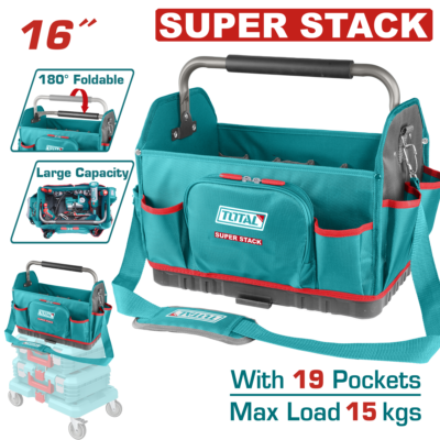 Giỏ rỗng dùng đựng công cụ 16 inch 19 túi tải trọng 15kg Hiệu TOTAL THT36L06
