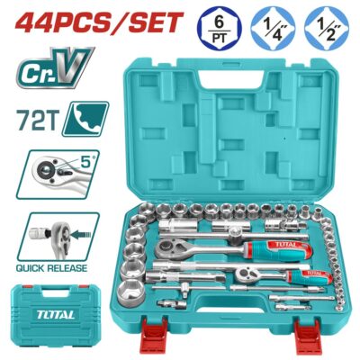 Bộ 44 tuýp & cần 2 chiều Hiệu TOTAL THT421441