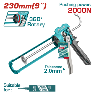 Súng bơm silicon 230mm Hiệu TOTAL THT8609