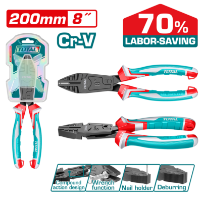 Kềm răng trợ lực tác động kép 200mm Hiệu TOTAL THTC510808