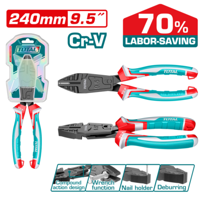 Kềm răng trợ lực tác động kép 240mm Hiệu TOTAL THTC510958