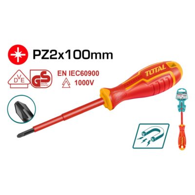 Tua vít bake cách điện PZ2x100 Hiệu TOTAL THTISPZ2100