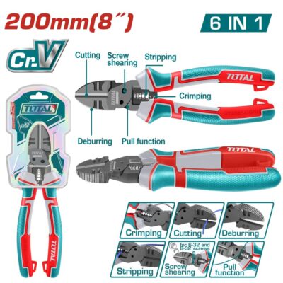 Kìm cắt đa năng 6 trong 1 Hiệu TOTAL THTMF386