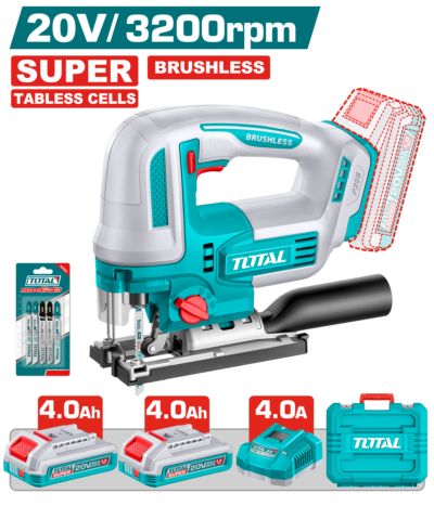 Máy cưa lọng không chổi than dùng pin 20V Hiệu TOTAL TJSLI13562